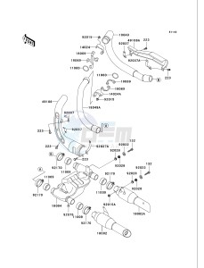 VN 750 A [VULCAN 750] (A15-A19) [VULCAN 750] drawing MUFFLER-- S- -