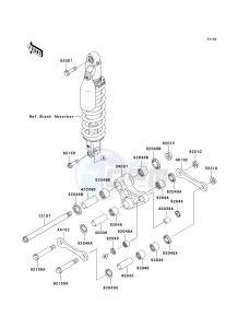 KLX 250 H [KLX250S] (H6F-H7F) H7F drawing REAR SUSPENSION