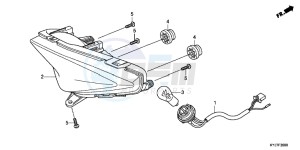 CBR250RD CBR250R 2E - (2E) drawing TAILLIGHT