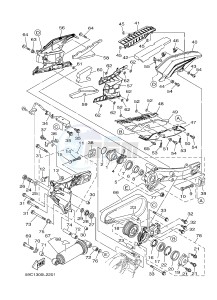 XP500A T-MAX 530 (59CT) drawing REAR ARM & SUSPENSION