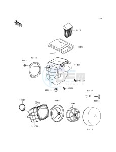 KDX 250 D [KDX250] (D1-D4) [KDX250] drawing AIR CLEANER