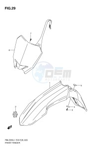 RM-Z250 (E3-E28) drawing FRONT FENDER