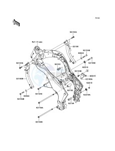 Z1000 ABS ZR1000EDF FR XX (EU ME A(FRICA) drawing Engine Mount