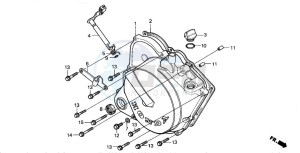 MT50F drawing RIGHT CRANKCASE COVER