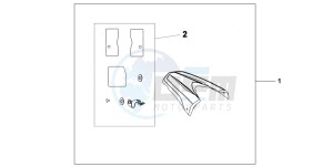 CB600F CB600F drawing REAR SEAT COWL PEARL COOL WHITE