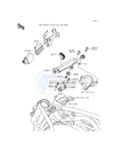 NINJA H2R ZX1000PFF EU drawing Steering Damper