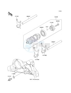 ZX 600 N [NINJA ZX-6RR] (6F) N6F drawing GEAR CHANGE DRUM_SHIFT FORK-- S- -