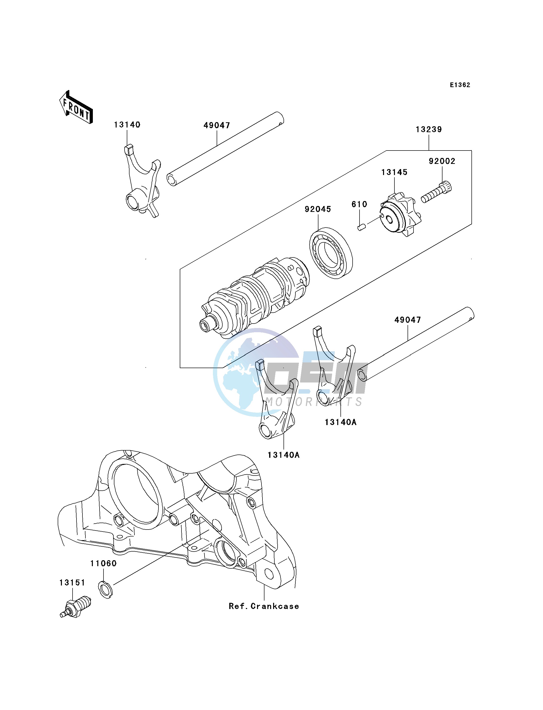 GEAR CHANGE DRUM_SHIFT FORK-- S- -