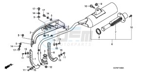 CRF70FB CRF70F ED drawing EXHAUST MUFFLER