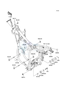 KX65 KX65ADF EU drawing Engine Mount