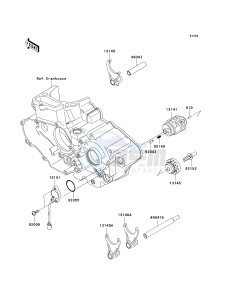 KX 450 D (KX450F) (F8F) D8F drawing GEAR CHANGE DRUM_SHIFT FORK-- S- -