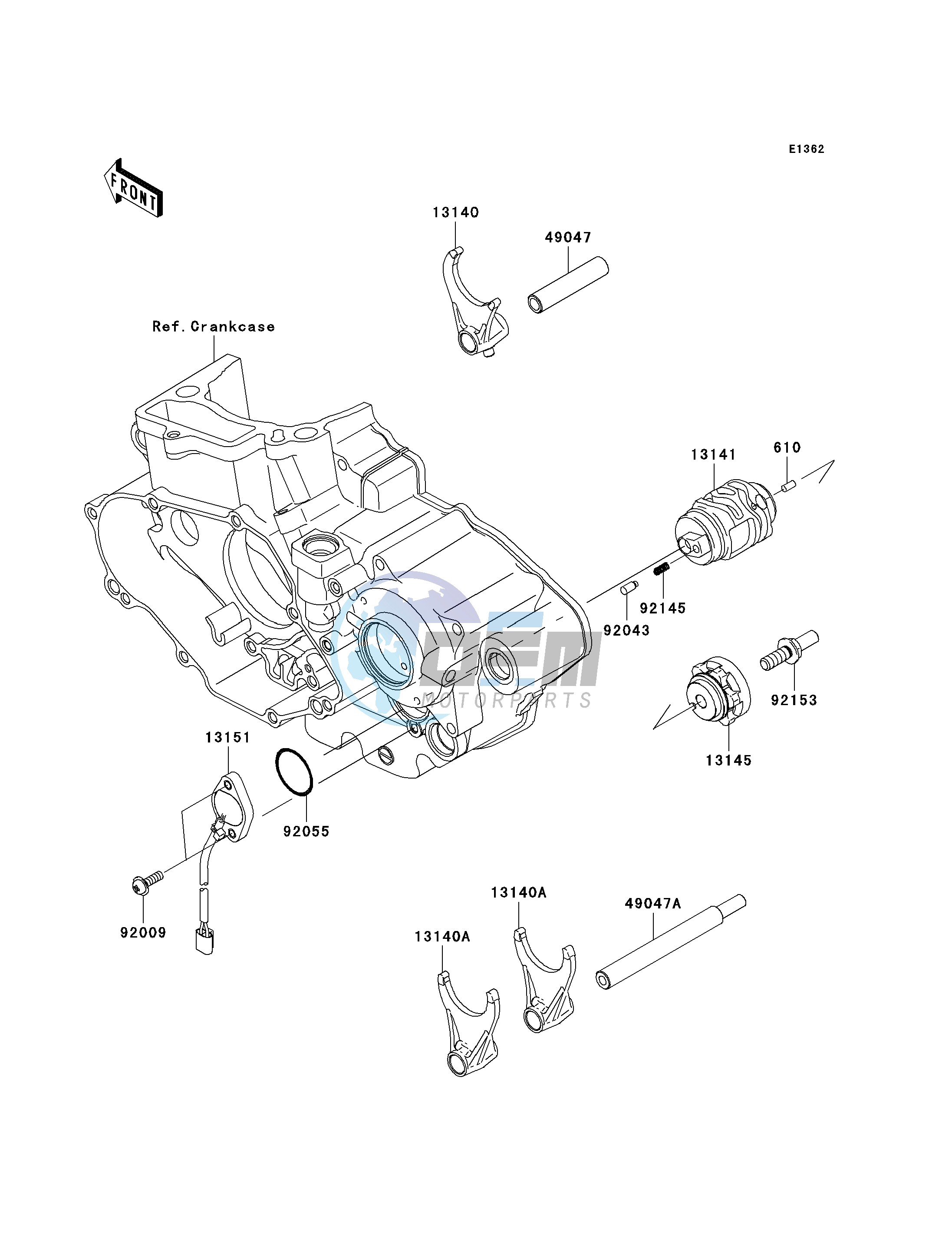 GEAR CHANGE DRUM_SHIFT FORK-- S- -