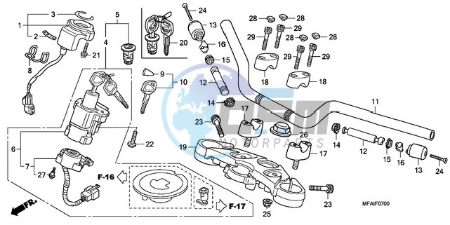 HANDLE PIPE/TOP BRIDGE