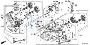 GL18009 BR / AB - (BR / AB) drawing HEADLIGHT