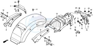 VT750DCB SHADOW SPIRIT drawing REAR FENDER