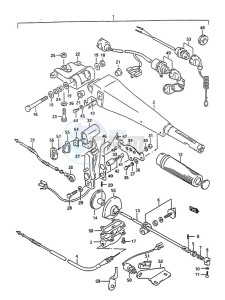 DT 85 drawing Tiller Handle (1988 to 1992)