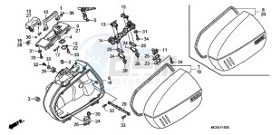 ST1300AE Pan Europoean - ST1300 UK - (E) drawing SADDLE BAG