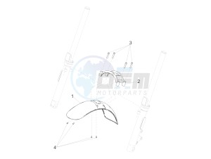 V9 Bobber 850 (APAC) drawing Front mudguard-Pillar