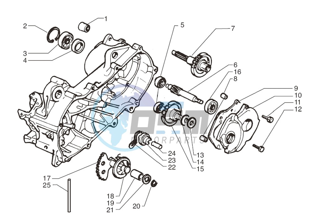 Rear wheel axle