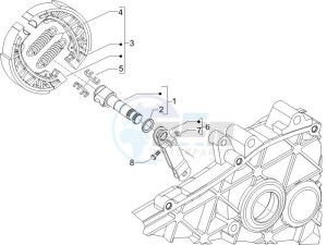 Liberty 125 4t drawing Rear brake - Brake jaw