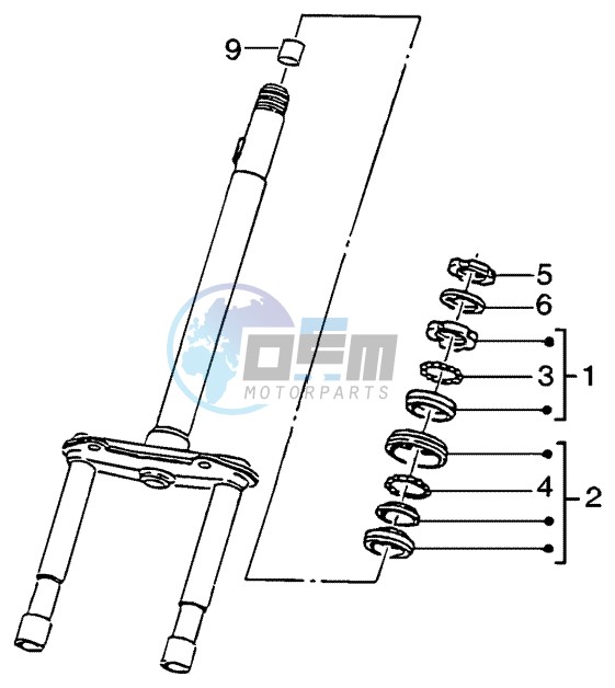 Steering bearing ball tracks