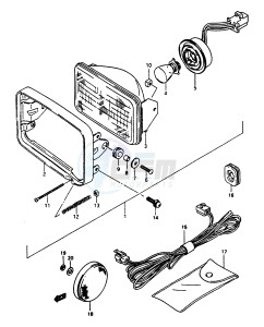 LT-F250 1997 drawing HEADLAMP