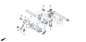 CRF100F drawing GEARSHIFT DRUM