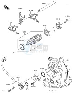 NINJA ZX-10R ZX1000SJFA XX (EU ME A(FRICA) drawing Gear Change Drum/Shift Fork(s)