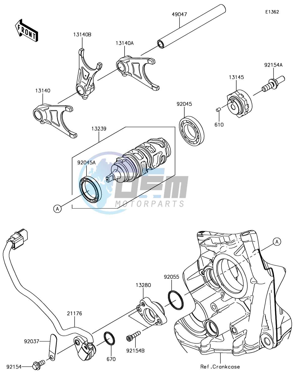 Gear Change Drum/Shift Fork(s)