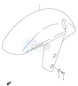 GSX-R750 (E2) drawing FRONT FENDER