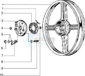 Si 50 mix drawing Alloy rear wheel