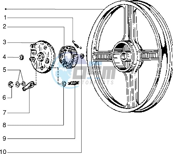 Alloy rear wheel