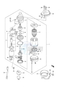 DF 25 V-Twin drawing Starting Motor