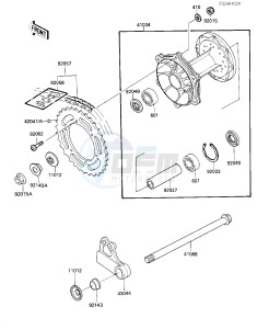 KX 125 F [KX125] (F1) [KX125] drawing REAR HUB