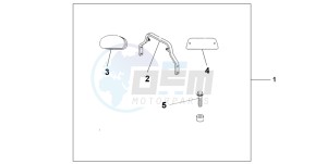 VT750DC SHADOW SPIRIT drawing BACK REST LOW