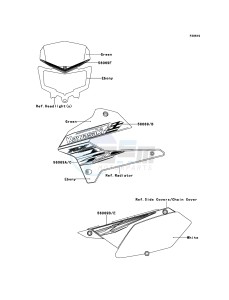 KLX250 KLX250SDF XX (EU ME A(FRICA) drawing Decals(Green)