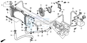 CBR900RE drawing RADIATOR (CBR900RR2,3)