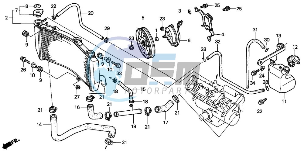 RADIATOR (CBR900RR2,3)