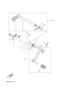 WR125X (22B8 22B8 22B8) drawing SHIFT SHAFT