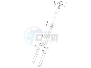 Liberty 150 iGet 4T 3V ie ABS (APAC) drawing Fork/steering tube - Steering bearing unit