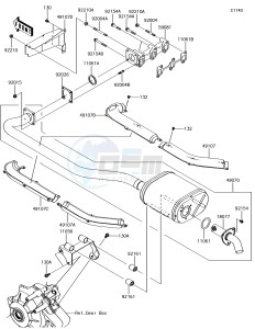 MULE PRO-DXT KAF1000BJF EU drawing Muffler(s)