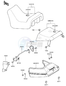 ZX 600 A [NINJA 600] (A3) [NINJA 600] drawing SEAT_SEAT COVERS