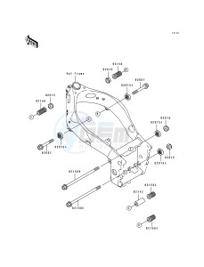 ZX 750 J [NINJA ZX-7] (J1-J2) [NINJA ZX-7] drawing FRAME FITTING