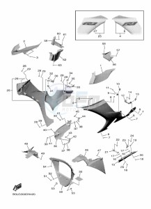 YZF1000 YZF-R1 (B3LG) drawing COWLING 2