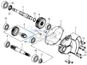 HD 200 drawing MISSION COVER COUNTER SHAFT