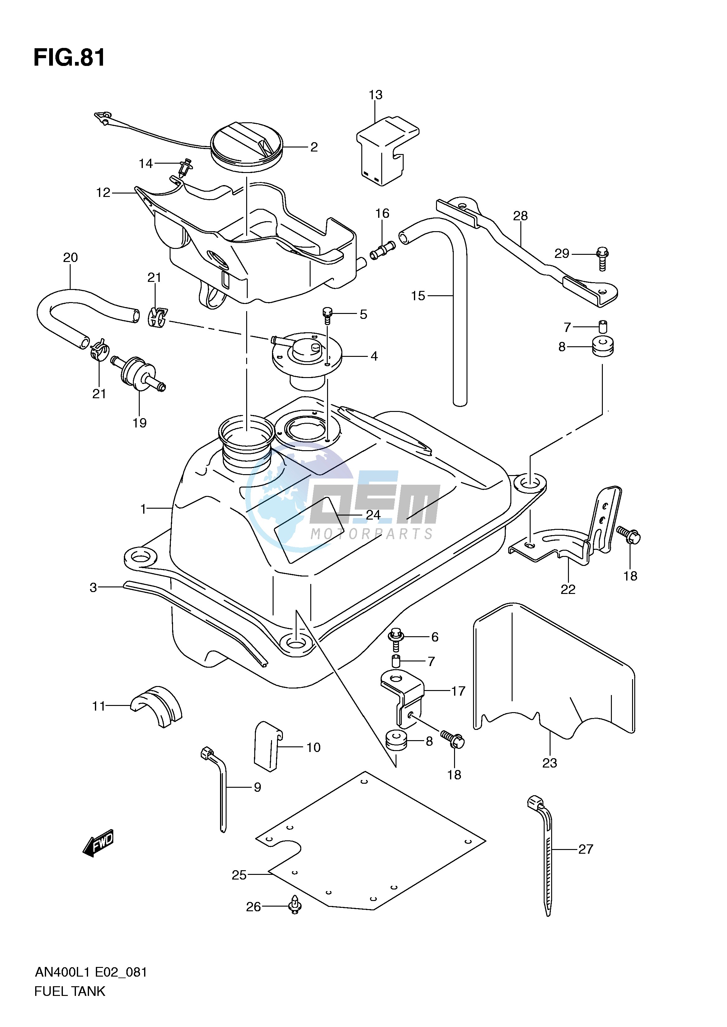 FUEL TANK (AN400AL1 E24)