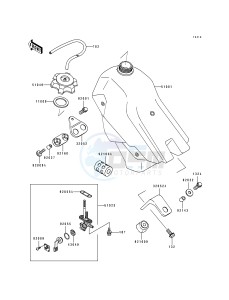 KDX 250 D [KDX250] (D1-D4) [KDX250] drawing FUEL TANK