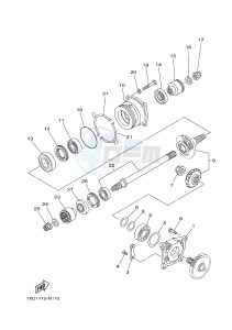 YXM700E YXM70VPXH VIKING EPS (B42F) drawing MIDDLE DRIVE GEAR