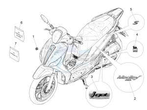 Medley 125 4T ie ABS E4 (EMEA) drawing Plates - Emblems