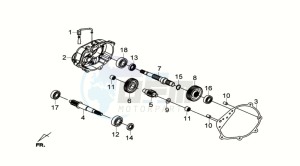 GTS 300i ABS drawing CRANKCASE - DRIVE SHAFT